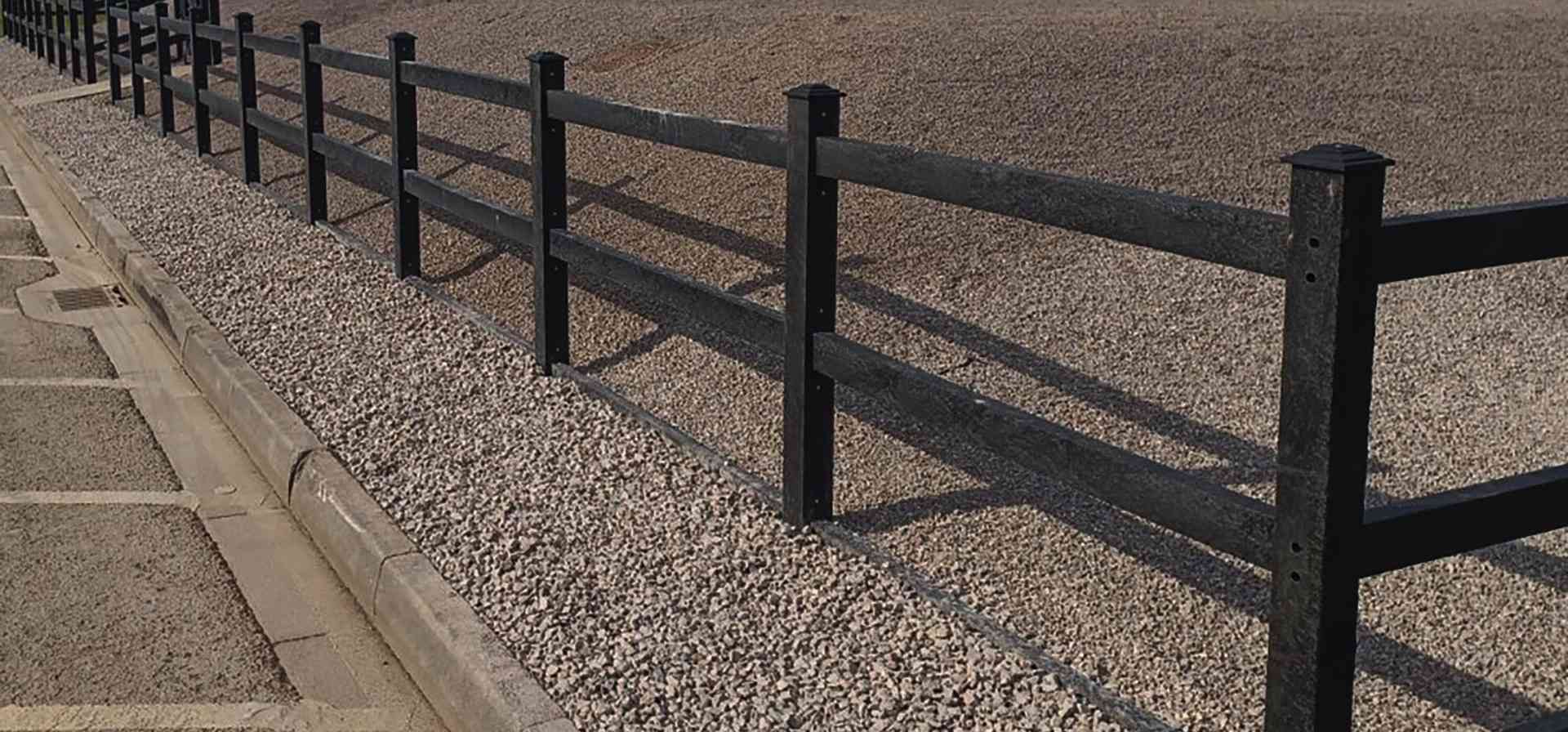 Header recycled post and rail fencing exeter devon